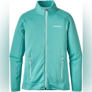 Patagonia R1 Full Zip Jacket Teal Grid Fleece Polartec Women S